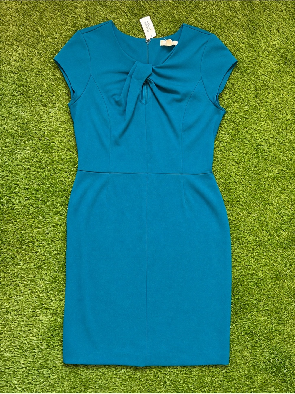 Banana Republic Teal Midi Dress with Front Twist NWT